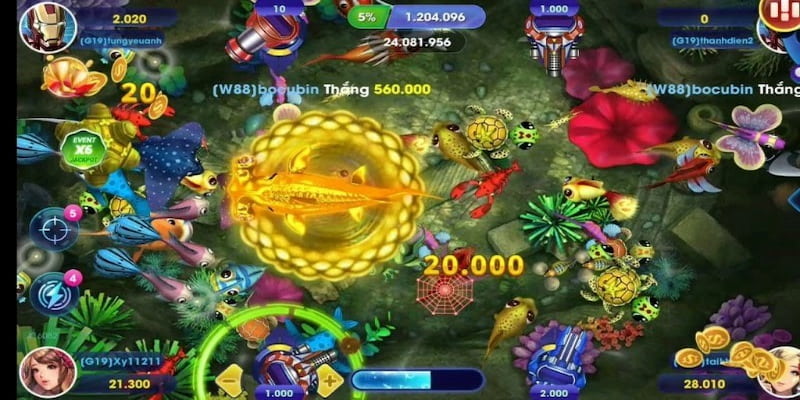 Game Jackpot Đánh Cá với nhiều phần thưởng khủng